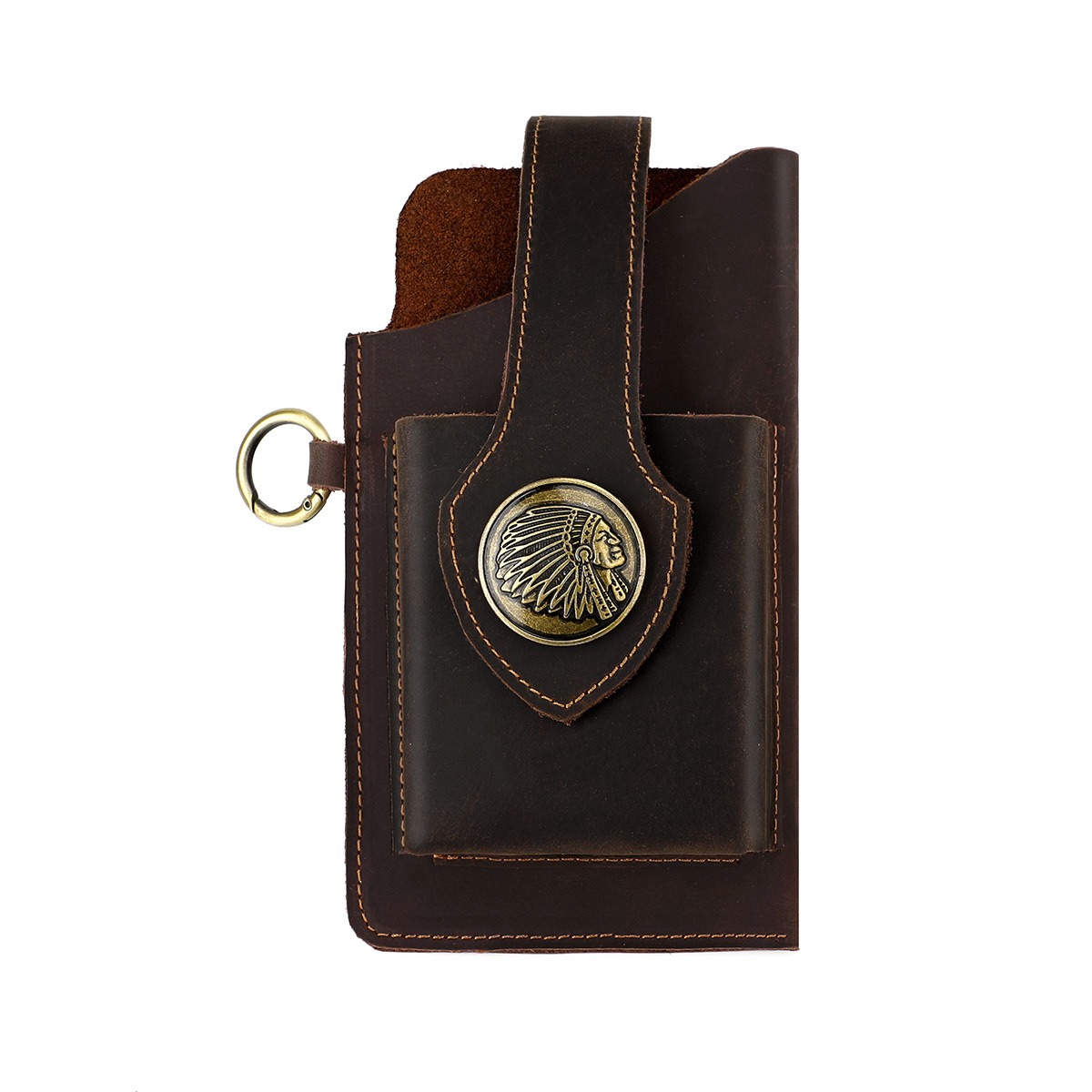 Edc Carry Belt Leather - Men Leather Belt Loop Phone Pouch,Waist