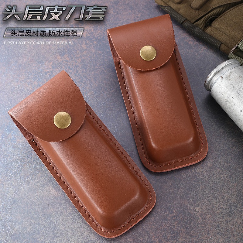 Genuine Leather Knife Sheath f - Edc Carry Belt Leather recension och pris